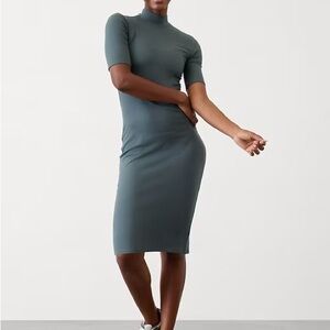Athleta Signature Rib Mock Neck Dress M